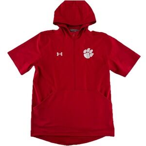 Under Armour Clemson Tigers Baseball 1/4 Zip Hoodie Windbreakers Mens Large